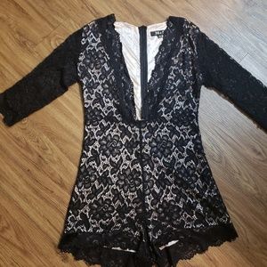 Black Lace Romper